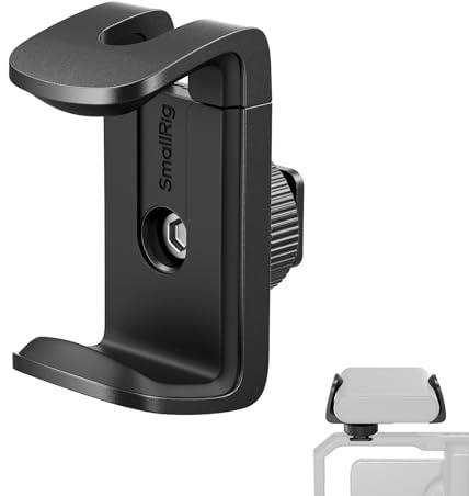 SMALLRIG Powerbank-Halterung mit Blitzschuhhalterung, Klemmhalterung und verstellbarer Klemme für Kamera-Rig und Telefonkäfig - 4600