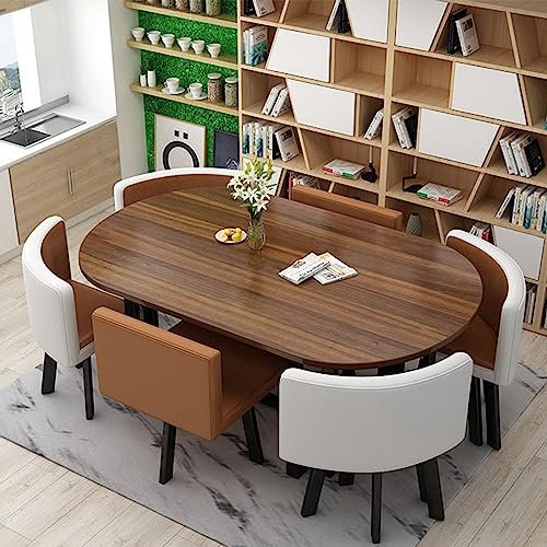 Küchentisch-Set für 15,2 cm zeitgenössischen Stil, inklusive ovalem Esszimmertisch und Stühlen, perfekt für kleine Räume oder Wohnung, Maße 90 x 150 cm
