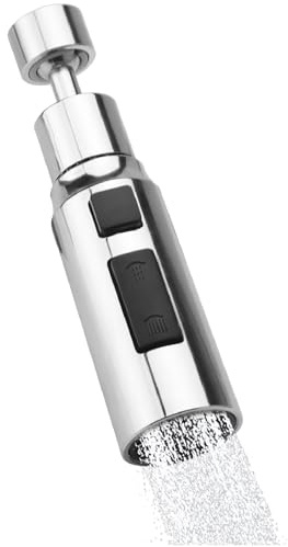 DAWRIS Kitchen Tap Swivel Spray Head, 360° Swivel Spout Sink Tap Attachment, Adapter for Tap Faucet, Kitchen Accessories, Water Tap Aerator Extender, Replacement Extension Sprayer 3 Functions