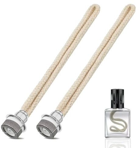 2 Pcs Natural Cotton Oil Lamp Wick - 13mm for Catalytic Burners, Diffusers & Aromatherapy