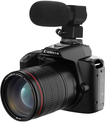 4K Fotocamera Digitale WiFi Videocamera Digitale 64MP Doppio Obiettivo 3 Pollice Schermo IPS 16X Anti-Shake Night Vis Built-in Batteria Bellezza con Microfono Esterno Compleanno Festival per
