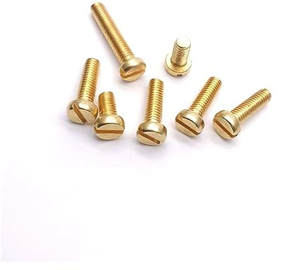 KSeSii Messing-Zylinderkopfschraube mit Schlitz, GB65 und DIN84, Messingschraube, Messingschraube M2, M2,5, M3, M4, M5, M6, M8(M4x20 (40pcs))