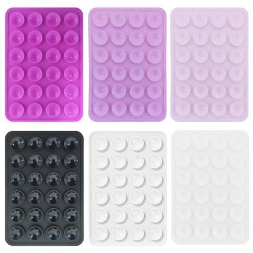 vaolmlop Soporte Movil Ventosa,Soporte De Teléfono Móvil con Ventosa De Silicona,6 Soportes De Teléfonos Móviles Antideslizantes para Selfies Y Videos,para Todos Los Modelos Teléfono