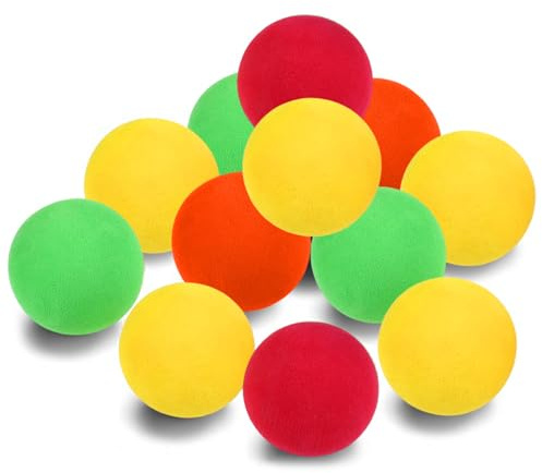 Schaumstoffball Klein, 12 Stück Softbälle, 4 cm Bällebad Bälle, Mehrfarbig Stoffball für Tägliche Unterhaltung, Szenengestaltung, Kleine Bälle für Bällebad Neujahr Ostern Geburtstag Partydekorationen