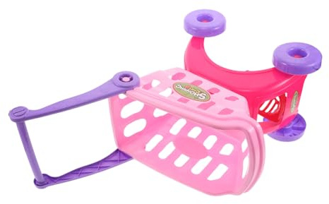 ibasenice Handcart Shopping Trolley with Safe Smooth Edges Mini Supermarket Trolley for Pretend Play and Skill Development Easy Setup Playset for Boys