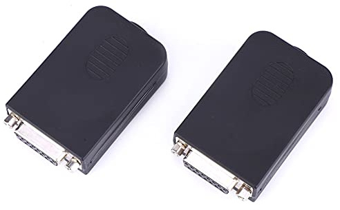 DB15-Buchse, serieller Anschluss, Terminal-Breakout-Board-Adapter, 2 Stück, hochwertiges Kupfer, vernickelt, Muttertyp für die Verkabelung von Industriegeräten, schwarzes Gehäuse,