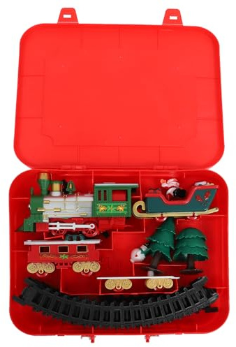 Mikinona Trenino Natale Elettrico per Ragazzo Ragazza Ragazza Giocattolo Trenino di Natale Creativo Manuale Decorazione Casa Ornamento Scrivania Armadio Libreria