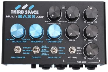 CCYLEZ Bass-Effektpedal, Professioneller Vorverstärker mit 3-Band-EQ, Halbparametrischer Mittensteuerung, Paralleler Signalkette, Bass-Cab-Simulator, Zwei FX-Loops