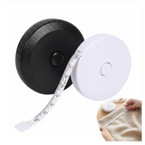Lot 2 Mètres Ruban Rétractables - Durdiiy 150cm et 200cm Couture | Lot De 2 Mètres Ruban Rétractables Double Face Rétraction Automatique Par Bouton Pour Couture Mesure Corporelle Et Bricolage