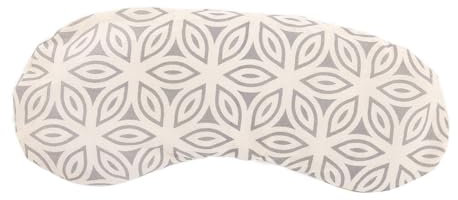 Bodhi Weiches Augenkissen aus Baumwolle | Füllung aus Bio-Leinsamen & Bio-Lavendel | Vegan | Augenmaske für Yoga, Entspannung & Meditation | Lotus Petals, natur-grau