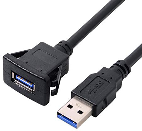 xiwai 1 m wasserdichtes USB-3.0-Verlängerungs-Verlängerungslasche für Armaturenbrett