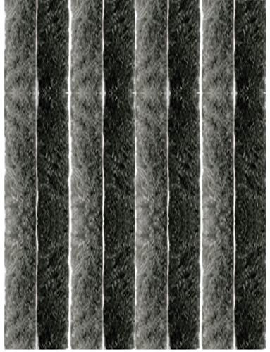 Cortina de flojel, 80 x 220 cm en tiras de color antracita y negro liso, perfecta protección contra insectos y privacidad para tu balcón y terraza, muchos colores