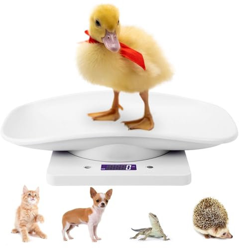 Agatige Digitale Haustierwaage,Digital-Haustier-Skala Tierwaage mit LCD-Display, kleine Tierwaage für Haustiere und Küche zur Messung von Kleinen Katzen, Hunden, Futter, Kapazität bis zu 10 kg