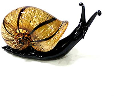 Presse-papier en cristal en forme d'escargot - En verre soufflé à la main - Décoration de bureau - Cadeau d'anniversaire