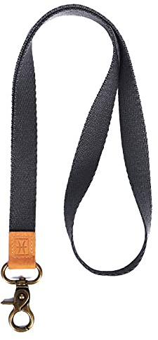Coola nyckelband, halsrem nyckelringshållare, nackband för nycklar, plånböcker och ID-märkeshållare, Mörkgrått,