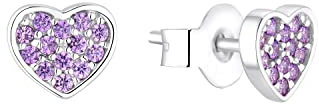 s.Oliver Ohrstecker 925 Sterling Silber Mädchen Kinder Ohrschmuck, mit Zirkonia synth., 0,6 cm, Herz, Kommt in Schmuck Geschenk Box