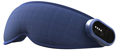 Máscara de ojos inalámbrica con compresa fría y caliente, masajeador de ojos inteligente, alivio de la fatiga ocular, máscara de dormir caliente for ojos secos, MGD, orzuelo, blefaritis ( Color : Blue