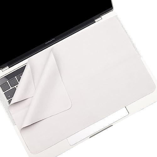 Mikrofaser-Reinigungstuch, kompatibel mit MacBook Pro/AIR 13 Zoll und MacBook Pro 14 Zoll, Bildschirmtastatur, Abdruckschutz, Reinigung des Bildschirmstaubs, MacBook 13-14 Zoll Liner – Grau, 2 Stück