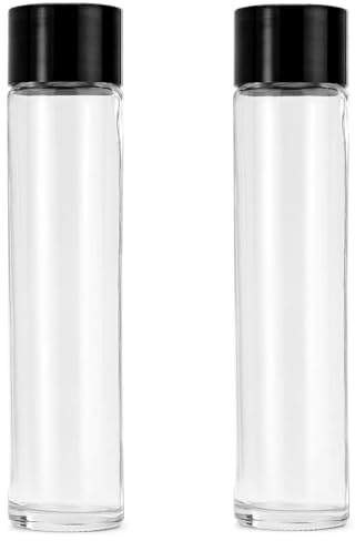 Swan Bottiglia in Vetro forma a tubo modello Kefass con tappo a vite 750 ML 2 Bottiglie