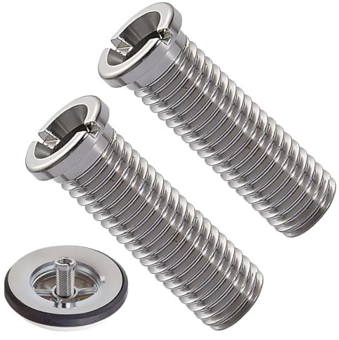 LuLiyLdJ Lot de 2 vis creuses 304 argenté - Bonde d'évier de cuisine - Accessoires M12 x 30 mm