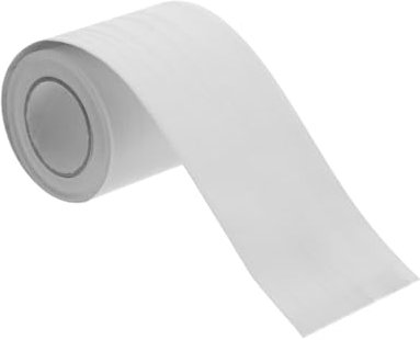 WATIIFUFU Selbstklebende Zierleiste Pvc Sockelleisten Aufkleber Weiß Holzoptik 10cm X 5m Wandabschlussleiste für Tv Hintergrund Balkon Flur Wohnzimmer
