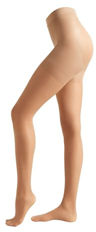 CALZEDONIA Woman's Sheer Strong Sculpt 30 Denier Tights in Nude 6, Size M