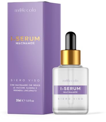 I-SERUM Siero Viso con Niacinamide – Uniforma il Tono, Riduce Macchie e Imperfezioni – Affina i Pori e Migliora l’Elasticità – Formula Levigante per una Pelle Radiosa - 30 ml