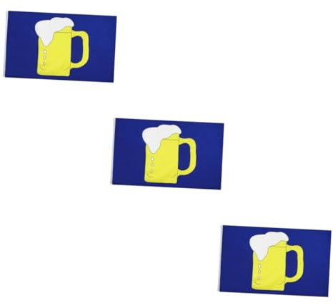 iplusmile 3 Stück Bierbecherflagge Biergläser Parteifahne Streifenflagge Aus Bierglas Bar- Bunt Für Party Blue