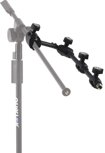 QUIK LOK ARM/001 – Bras Articulé avec Fixation Micro, Léger et Polyvalent, Collier Réglable, Compatible avec Microphones, Caméras d’Action et Smartphones, Longueur 400 mm