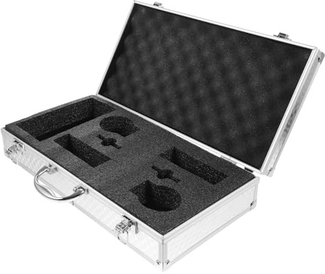 YARNOW Microphone Case Durable Storage Box for Microphones Portable Protective Briefcase with Sponge Liner for and Compatibility