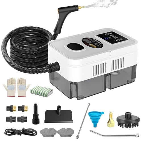 Steam Cleaner, 2500W High Pressure Steam Cleaner for Home, 10s Fast Heat-Up, Chemical-Free Steamer for Cleaning with 6 Steam Levels, 41oz Tank, Handheld Steam Cleaner for Car, Grease, Grout, Tile