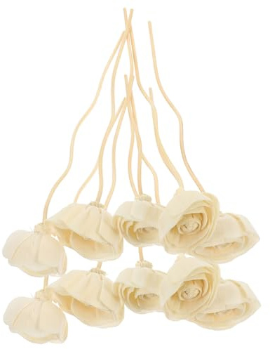 VALICLUD Aromatherapie Diffusorstäbchen Khaki Duftstäbchen mit Blumenform 10 Stück für Ätherische Öle für Wohnzimmer und Schlafzimmer