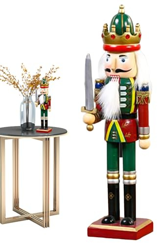 Yjkedfh Schiaccianoci Decorativi,Bambola di Natale con Schiaccianoci | Pupazzi Festivi per Casa da Esporre su Mensola Finestra o Tavola