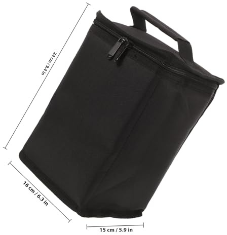 WEKADRIN Bolsa Protectora para Cartucho de Gas Portátil Pequeña Negra Estuche Resistente para Bombona de Aire Funda para Lámpara y Estufa de Camping Adecuado para Actividades al Aire