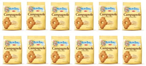 Mulino Bianco - Campagnole, Biscotti Frollini con Crema di Riso al Latte e Farina di Riso - 12 pezzi da 700 g