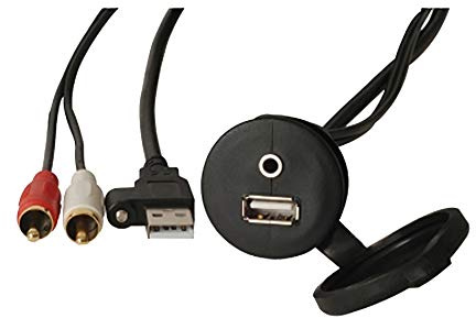 Garmin Fusion USB/AUX-Verlängerung 2 m mit Einbaubuchse