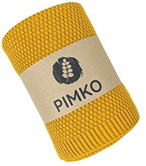 PIMKO Babydecke Strickdecke Kuscheldecke Schmusedecke weich und kuschelig ideal für Zuhause oder für Unterwegs für Allergiker geeignet aus natürlicher 100% Baumwolle Größe 80 x 100 cm (Honey)
