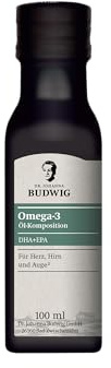 Dr. Budwig Premium Omega 3 DHA + EPA Öl Pur (100ml) | Bio Leinöl & Algenöl - hochdosiertes DHA & EPA - vegan - flüssig - laborgeprüft - Omega 3 für Kinder - Alternative Fischöl