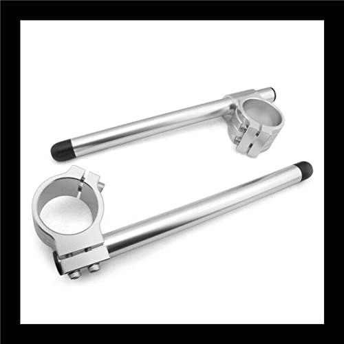 TERAM LOISIRS Paire de Demi Guidon en 50 mm Argent UNIVERSEL pour Sportive et Café Racer NEUF FRANCE