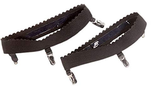 MINGSTORE 2 unids/par Mujeres Sexy elástico Antideslizante Pierna Liguero cinturón Muslo Alto Medias Tirantes con 3 Clips Cosplay Accesorios de Disfraz