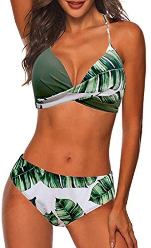 CheChury Donna Costume da Bagno Due Pezzi Bikini Sexy Push Up Imbottito Reggiseno Swimwear Spiaggia Mare Beachwear Sportivo