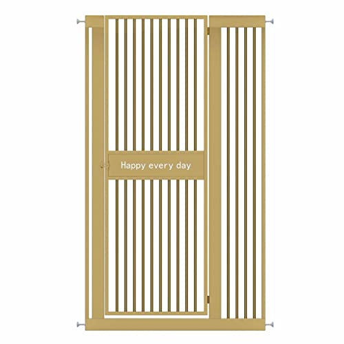 PBZLL Treppengitter Druckhalterung Passend für Sicherheitsgitter aus Metall 100 cm hoch Einstellbare Breite 70~118 cm Haustiergitter Babygitter, Schwarz/Gold/Weiß