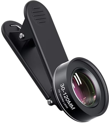Jevocom 30-120mm Cell Phone Macro Lens, for ipad,iPhone,Samsung, Android, Pixel,Phone Macro Lens