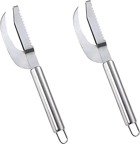 Fish Descaler Tool, 3-in-1 Fish Scales Remover Stainless Steel Peelers Scraping Boning Filleting, Fish Descaler Knife Scale Remover Tool for Kitchen Fish Cleaning Tools