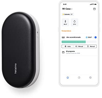 Netatmo Control Inteligente de Aire Acondicionado, Compatible con Todos los Aires acondicionados y Bombas de Calor, WI-FI, Ahorro de energía, Alexa, Google Assistant, Siri, NAC-IB