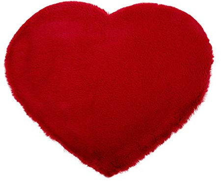 Nicht Zutreffend Kunstfell Teppich Bettvorleger | Polyester | Rot | 63x50 cm