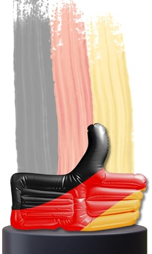 Aufblasbarer Pokal Deutschland - EM 2024 Fanartikel für Stadion und Event | Fußball WM 2026, EM, laut, Fanartikel Deutschland, Fußball Deutschland, Sirene, schwarz-rot-gold, Public Viewing, Party