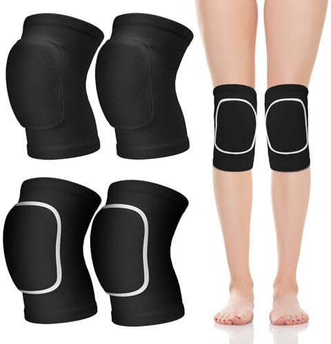 Halinuia 2 Paia Ginocchiere Pallavolo Bambina Bambini 7-12 anni Ginocchiere Protezioni Anti-collisione Ginocchiere per Danza, Pallavolo, Basket, Ginnastica Ritmica,Calcio, Sport