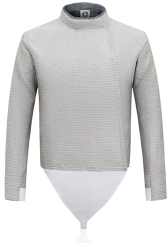 LYXXJRYBHD Fechtuniform, Waschbare Fechtbekleidung, Fechtjacke Aus Metall, Säbeljacke für Florett, für Das Tägliche Training, Wettkampf(Size:Right32)
