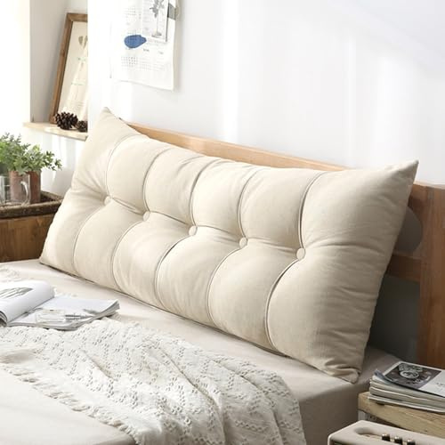 UWOBTN Cojín Grande para Respaldo de Lectura, Almohada de Lectura de Cabecera, Cojín de Apoyo Lumbar, Desmontable Cojines de Pared,Oficina Silla Cojín para Sofá Cama Silla(#8,200x60x20cm)